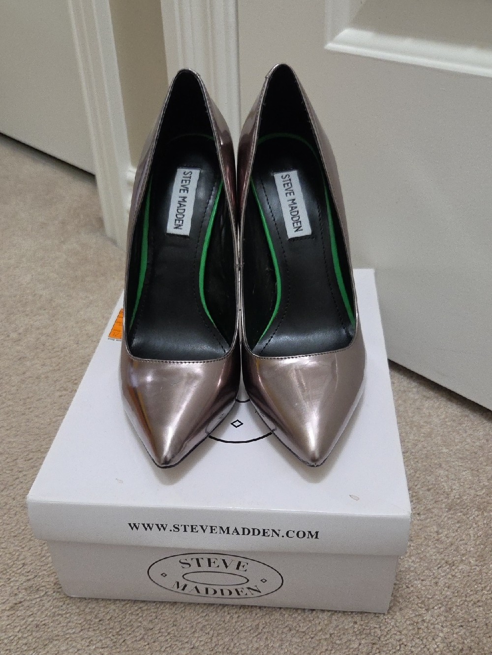 Steve Madden Metallic Pointed-Toe Pumps - Women's